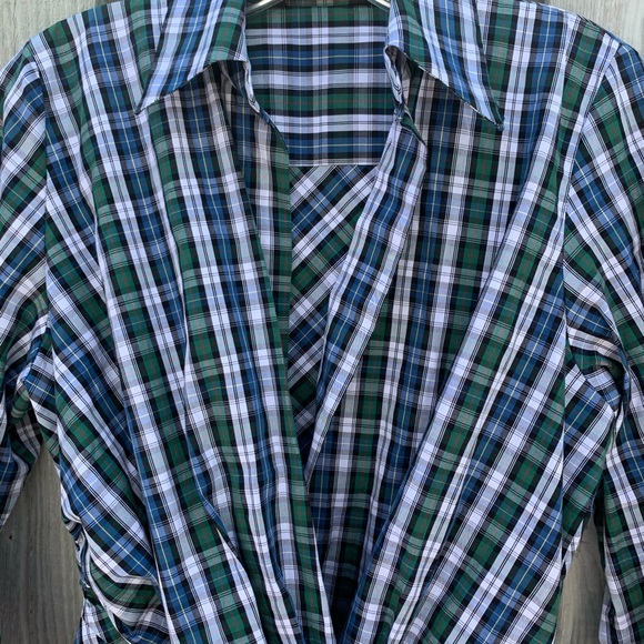 NEW| ZARA 100% Cotton Plaid Shirt - Picture 10 of 16